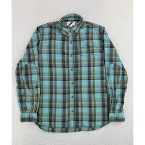 Best Made Co Shirt Mens Large Blue Plaid Linen Cotton Long Sleeve Button Up